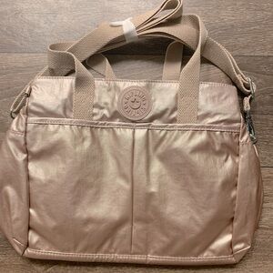 Kipling rose gold metallic pink shoulder cross body